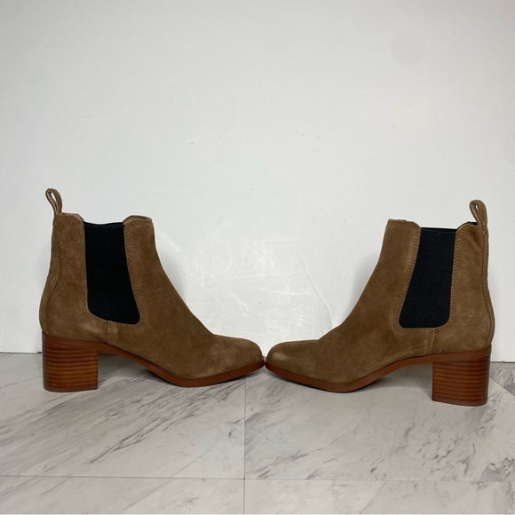 Steve Madden Rhiannon Cognac Suede Chelsea Bootie 7 1/2 M - Picture 5 of 15